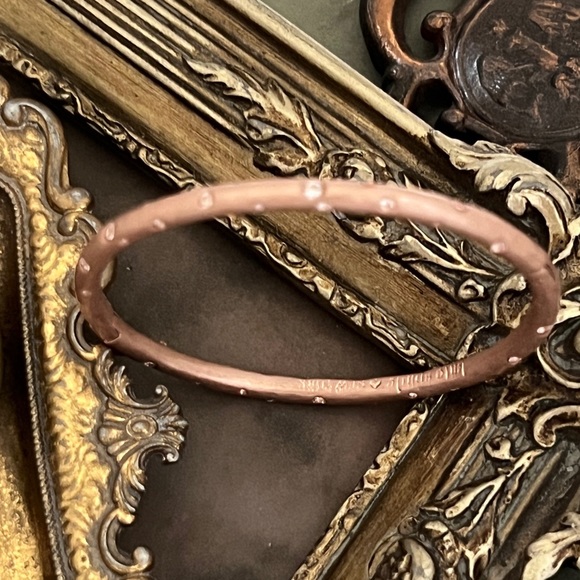 KATE SPADE • Rose Gold Elegant Edge Stone Bangle Bracelet - Picture 4 of 4